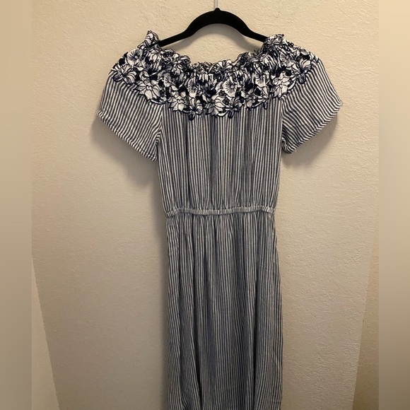 L.O.G.G. Label of Graded Goods blue and white striped with flower detailing - Picture 4 of 7